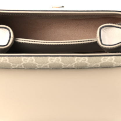 Gucci GG Snakeskin Mini Horsebit 1955 Top Handle Flap Bag Beige Mystic White Oatmeal 5 of 10
