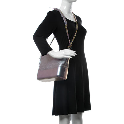 Chanel Iridescent Lambskin Calfskin Quilted Medium Gabrielle Hobo Light Purple 2 of 11