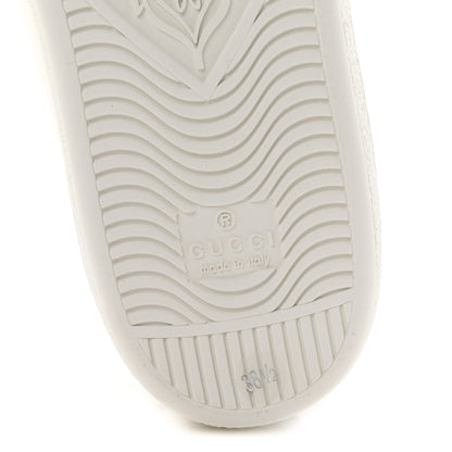 Gucci Calfskin Miro Soft Interlocking G Perforated Womens Ace Sneakers 38.5 White Grey Sky 7 of 11