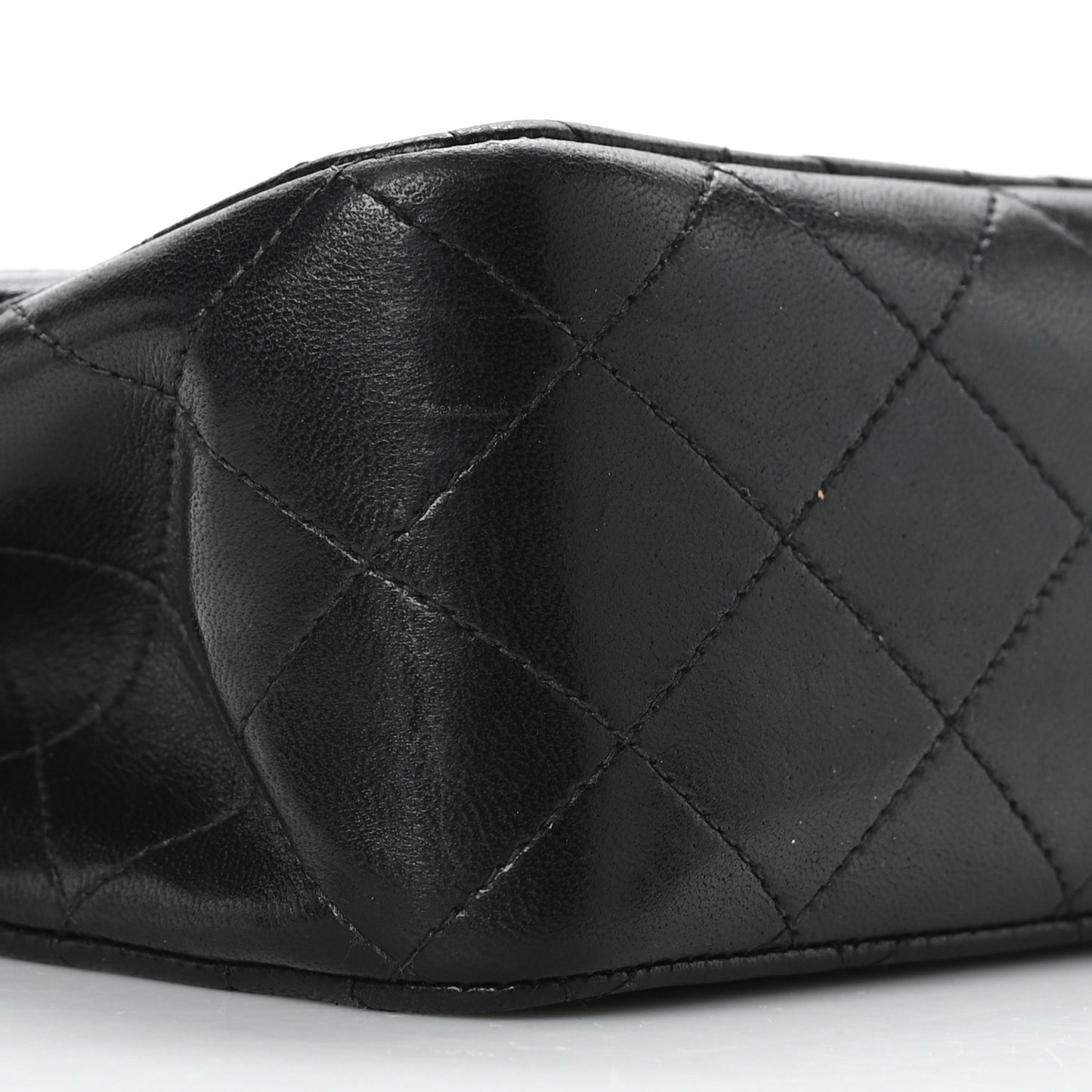Lambskin Quilted Medium Double Flap Black