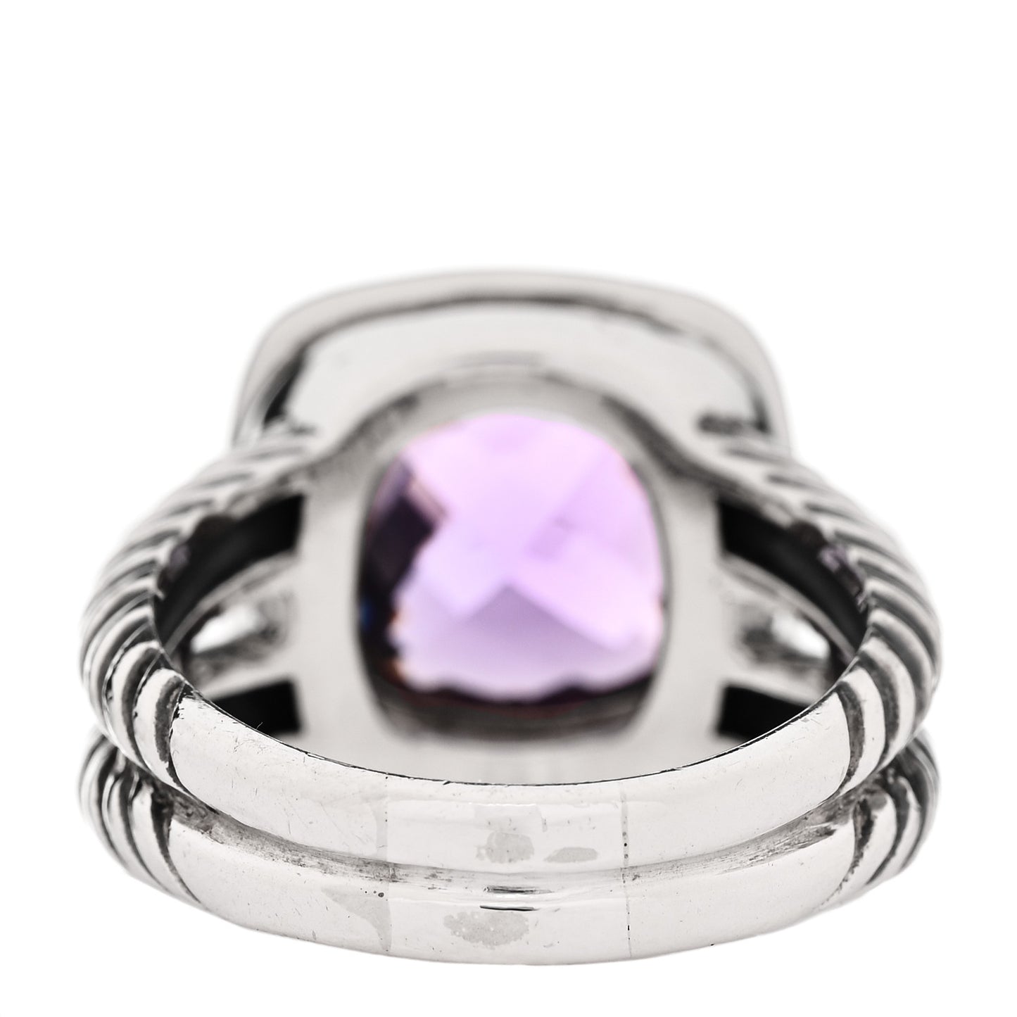 Sterling Silver Diamond Amethyst 11mm Albion Ring 59 8.75
