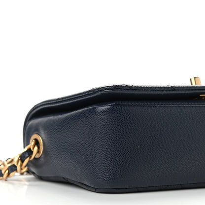 Chanel Caviar Quilted Small Fashion Therapy Flap Bag Navy Blue 8 of 10