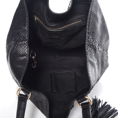 Gucci Python Medium Soho Shoulder Bag Black 5 of 7