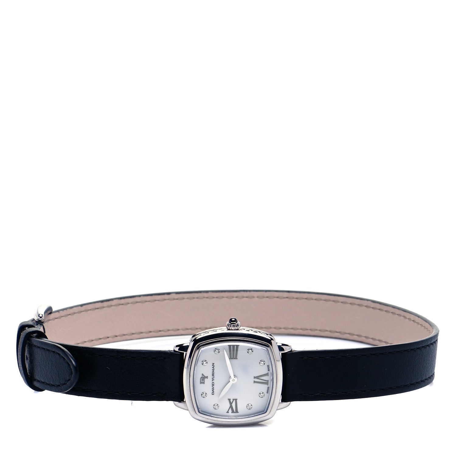 David Yurman Stainless Steel Calfskin Diamond 27mm Albion Wrap Quartz Watch 2 of 5