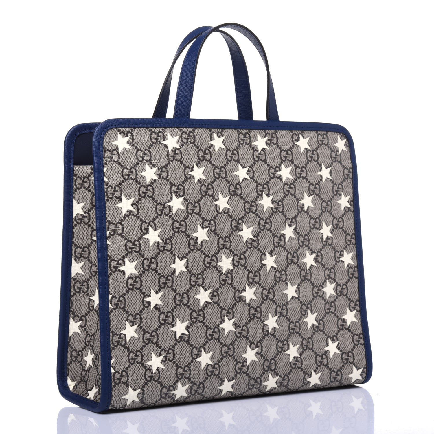 Gucci GG Supreme Monogram Stars Childrens Tote Beige Ebony Yellow Royal 3 of 12