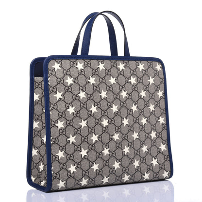 Gucci GG Supreme Monogram Stars Childrens Tote Beige Ebony Yellow Royal 3 of 12
