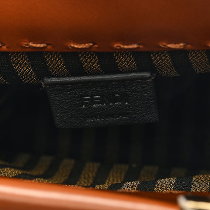 Fendi Vitello King Plexiglass Logo Embossed Mini Fendi Sunshine Shopper Tote Cuoio 6 of 8