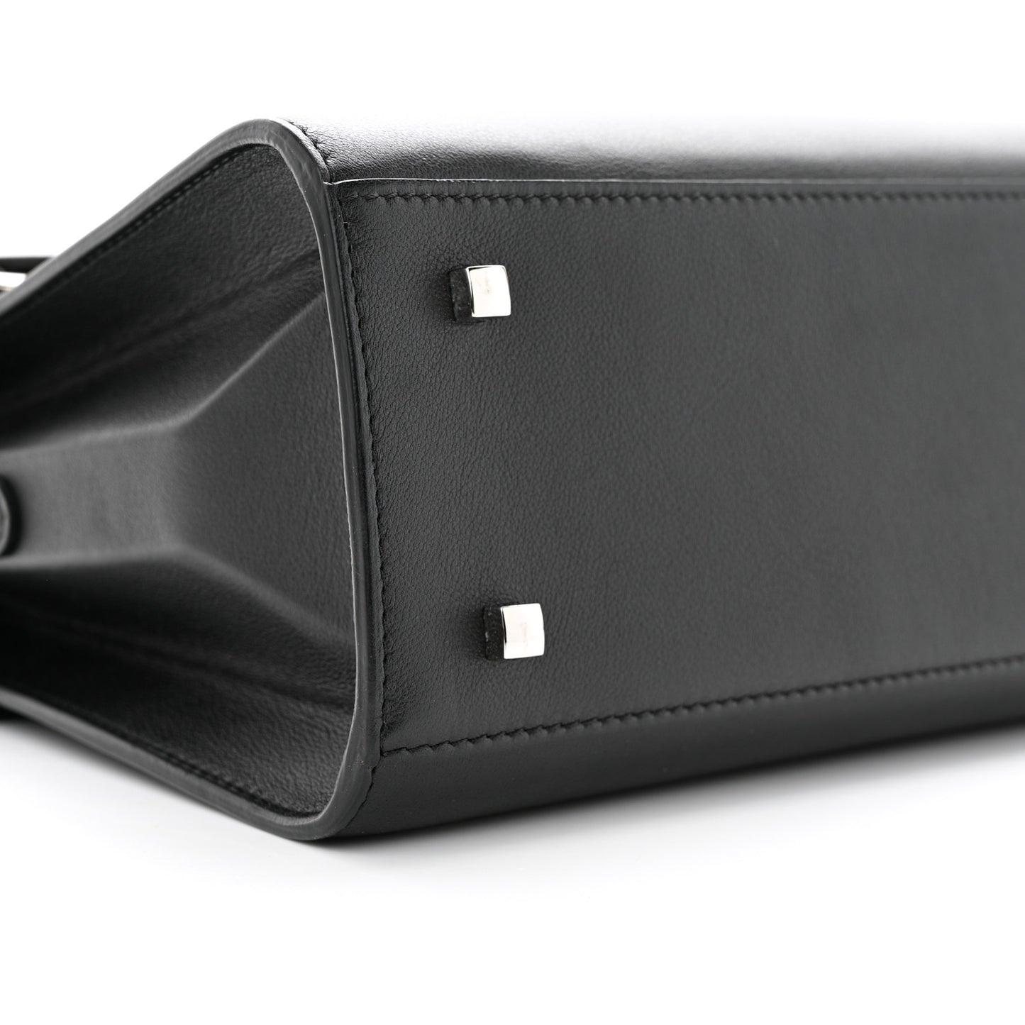 Calfskin MM Tempete Satchel Black