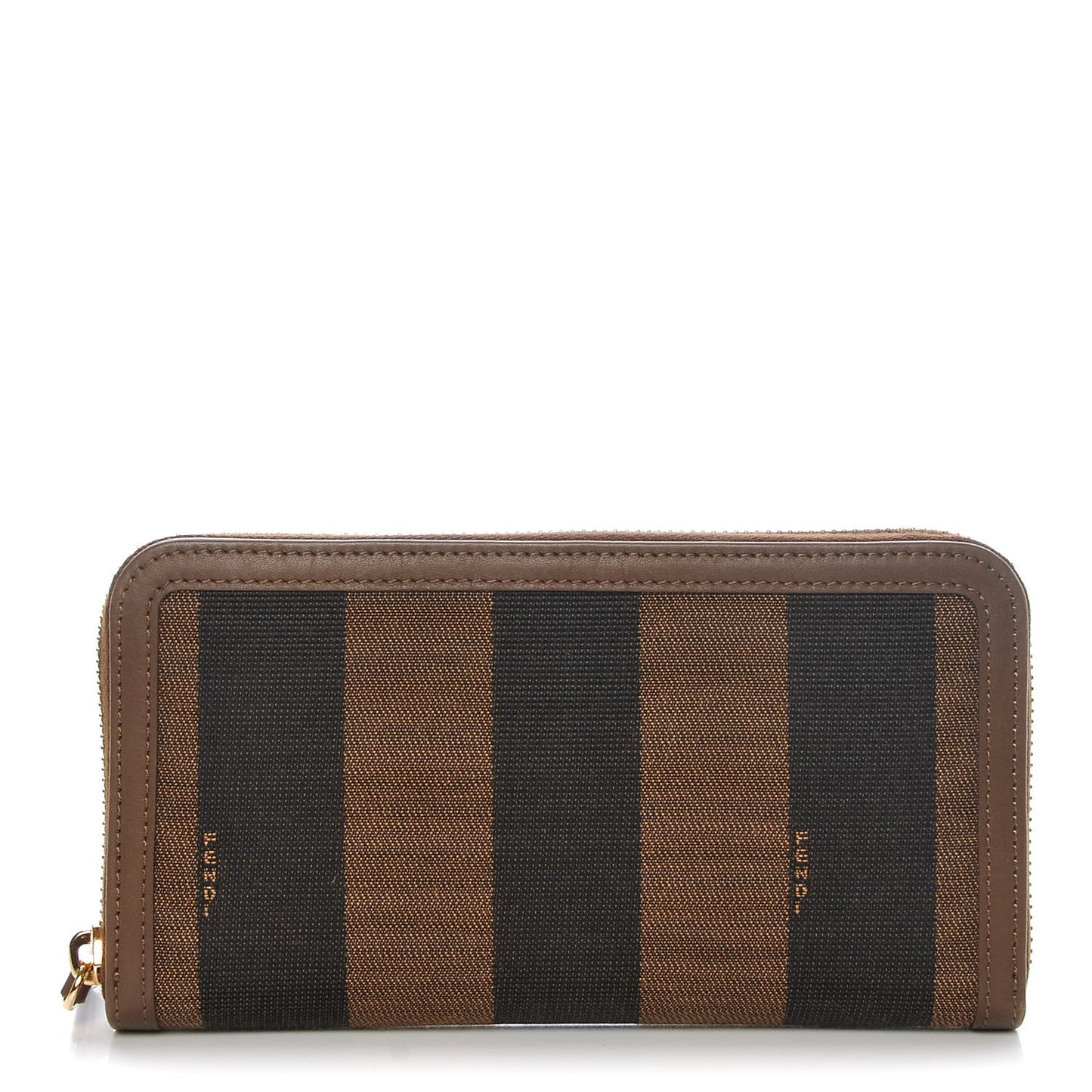 Pequin Vitello Zip Around Wallet Tobacco Foresta