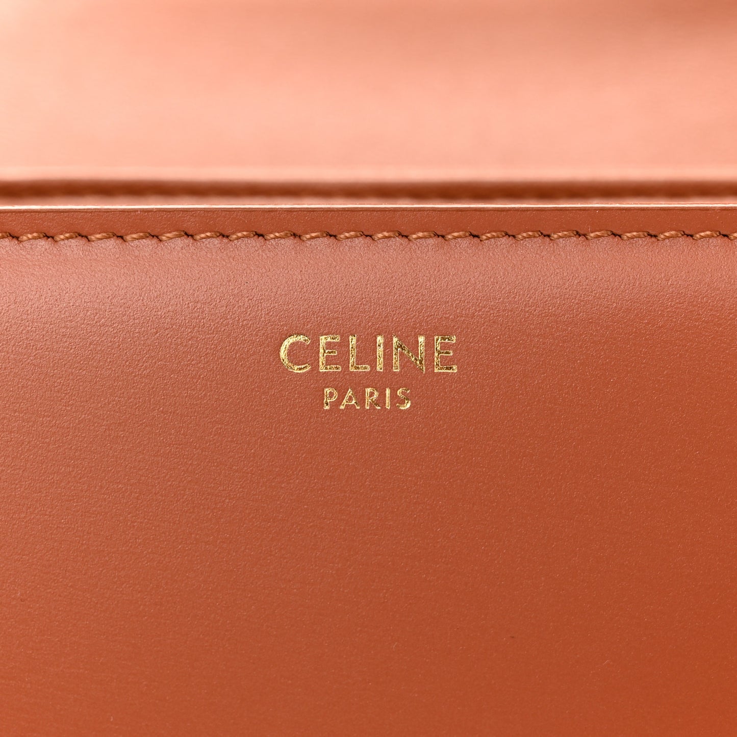 Shiny Calfskin Medium Triomphe Terracotta
