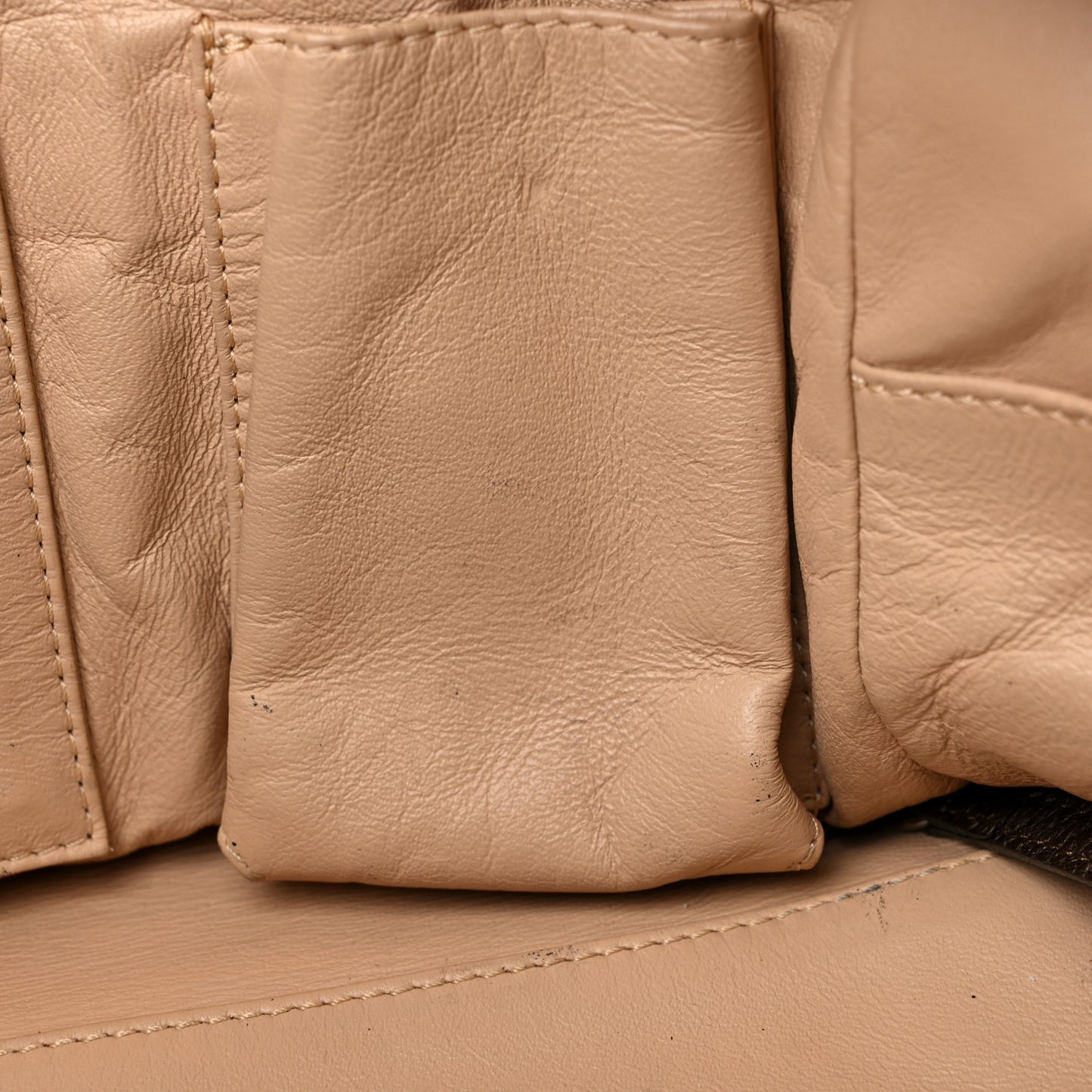 Metallic Deerskin Large Luxe Ligne Bowler Bronze