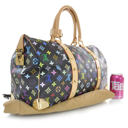 Louis Vuitton Monogram Multicolor Keepall 45 Black 2 of 7