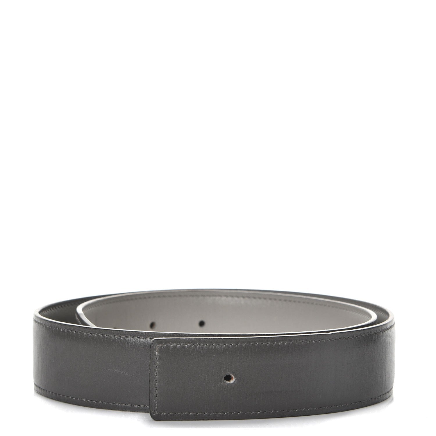 Hermes Box Reversible 32mm Belt Strap 70 Graphite Gris Perle 1 of 10