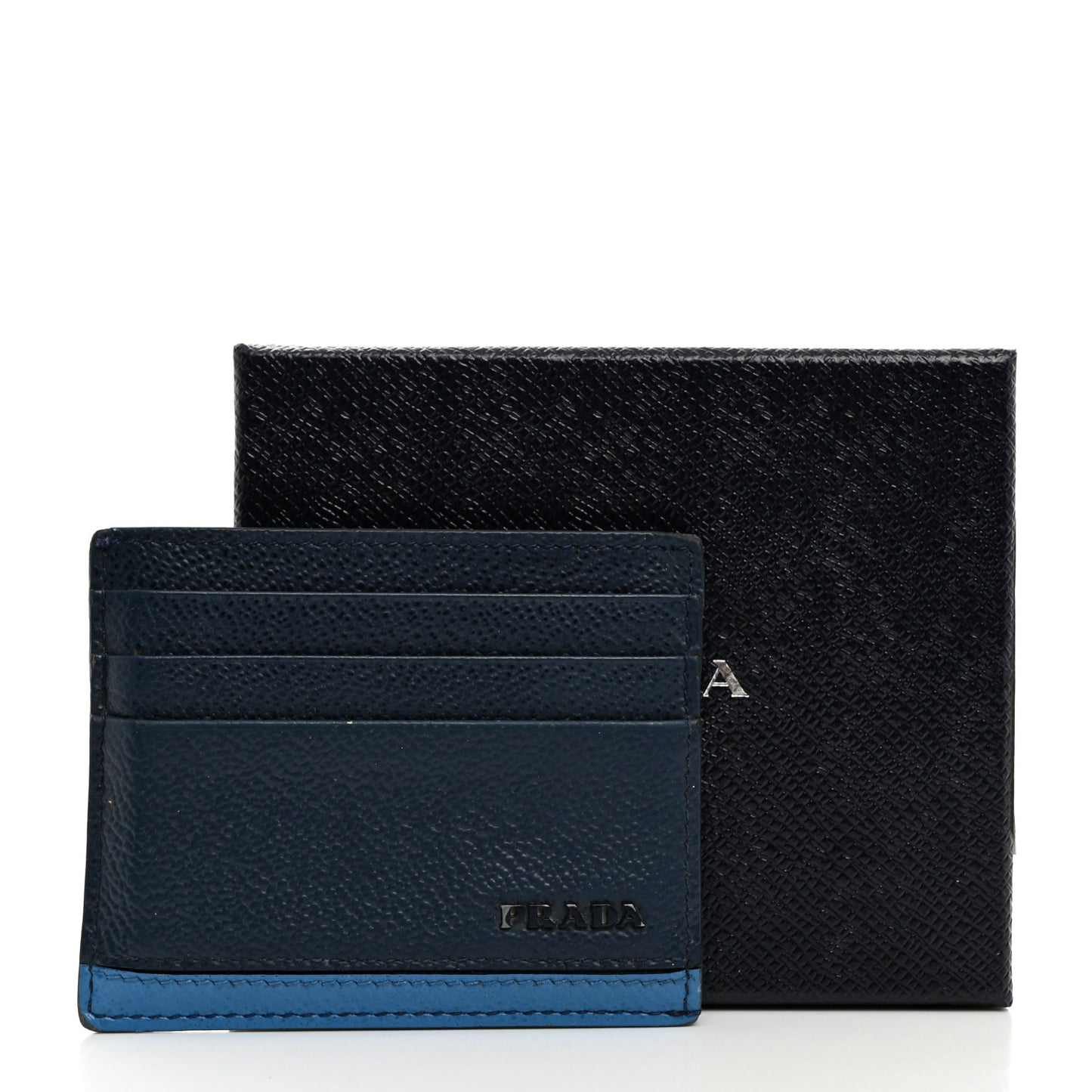 Vitello Micro Grain Card Holder Wallet Baltico Marea