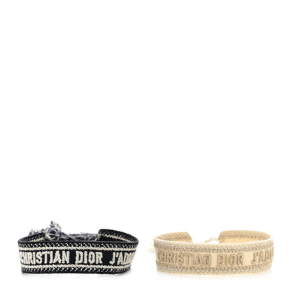 Christian Dior Woven Cotton J'Adior Friendship Bracelet Set 1 of 5