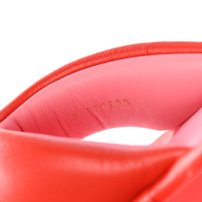 Chanel Lambskin Padded Pool Thong Sandals 39 Light 38 Red Pink 8 of 9