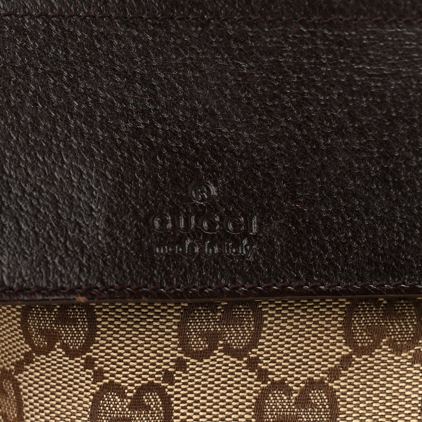 GG Monogram Double Pocket Belt Bag Dark Brown