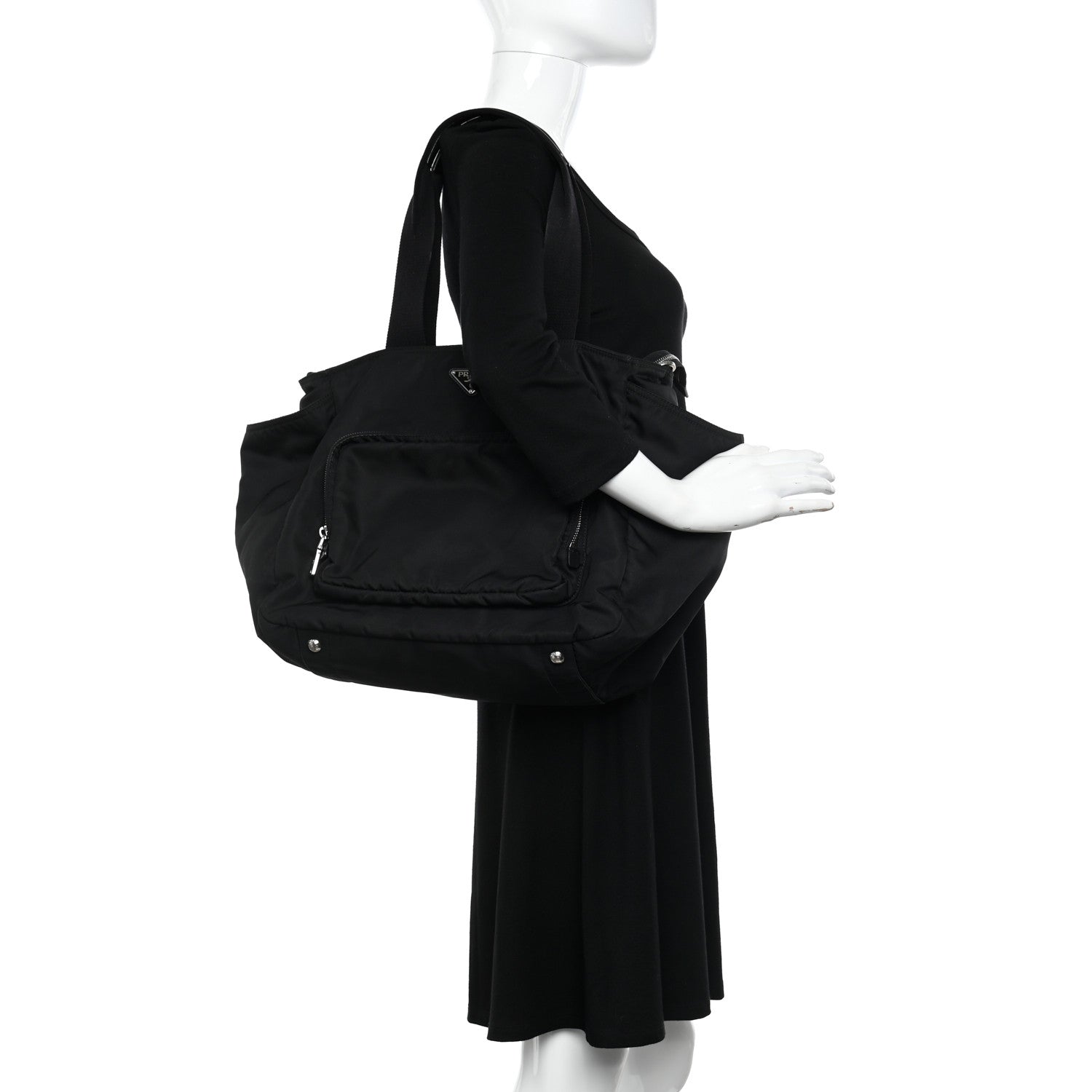 Prada Tessuto Nylon Vela Diaper Bag Black 2 of 10