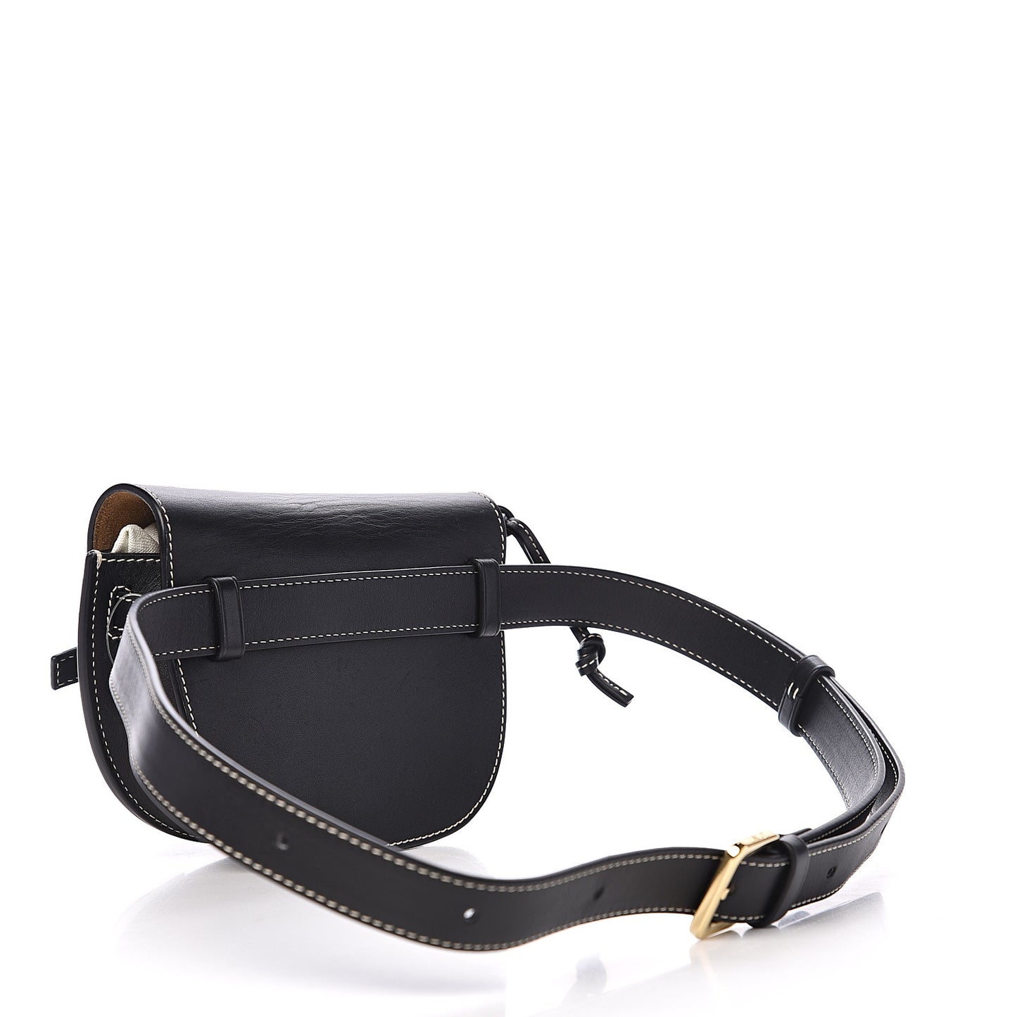 Calfskin Mini Gate Belt Bag Black