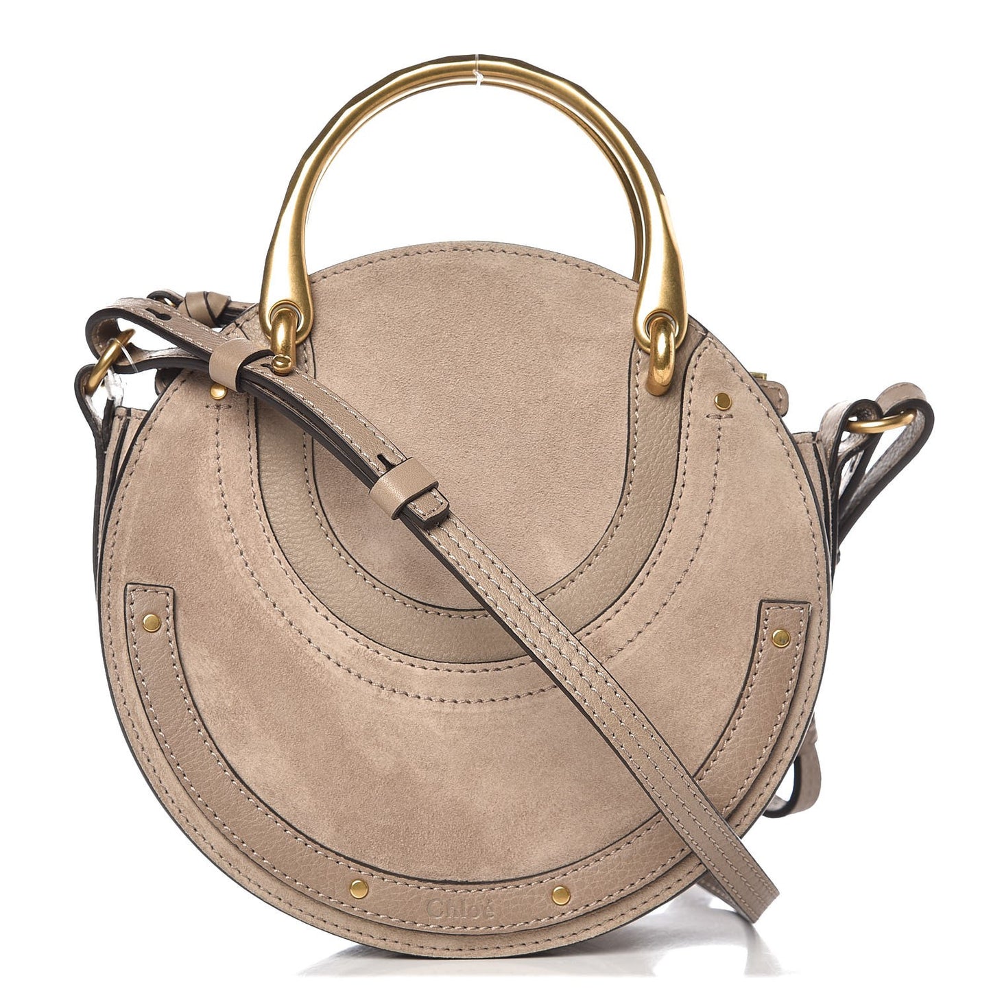 Calfskin Suede Small Pixie Bag Motty Grey