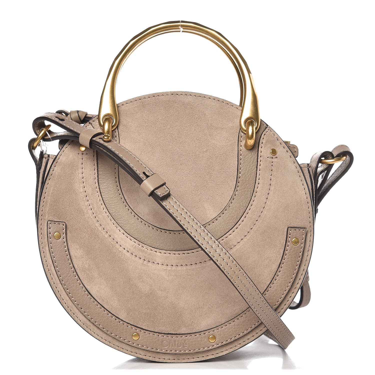 Chloe Calfskin Suede Small Pixie Bag Motty Grey 1 of 7