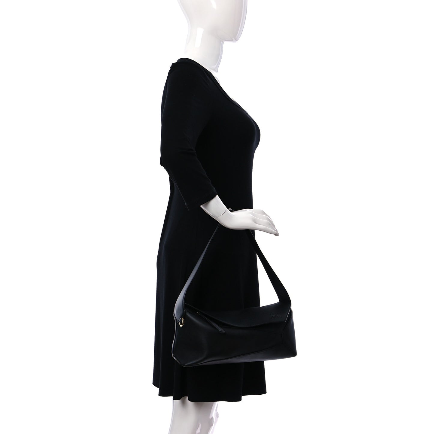 Calfskin Puzzle Hobo Black