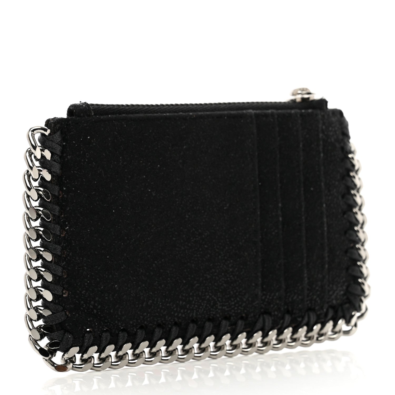 Stella McCartney Shaggy Deer Falabella Zip Card Holder Black 3 of 7