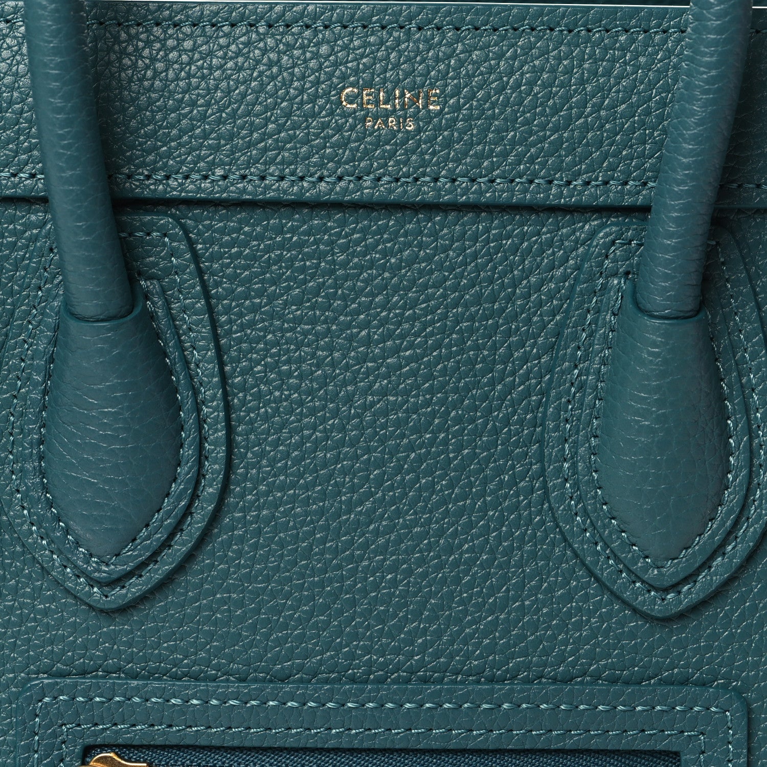 Celine Baby Drummed Calfskin Nano Prussian Blue 8 of 10