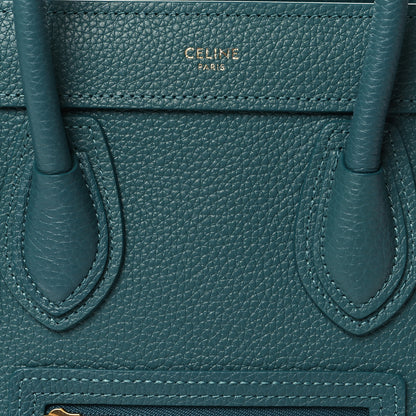 Celine Baby Drummed Calfskin Nano Prussian Blue 8 of 10