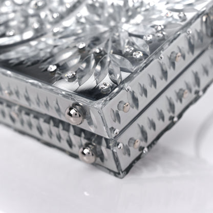 Dolce & Gabbana Crystal Embellished Plexiglass Dolce Box Clutch Silver 10 of 10