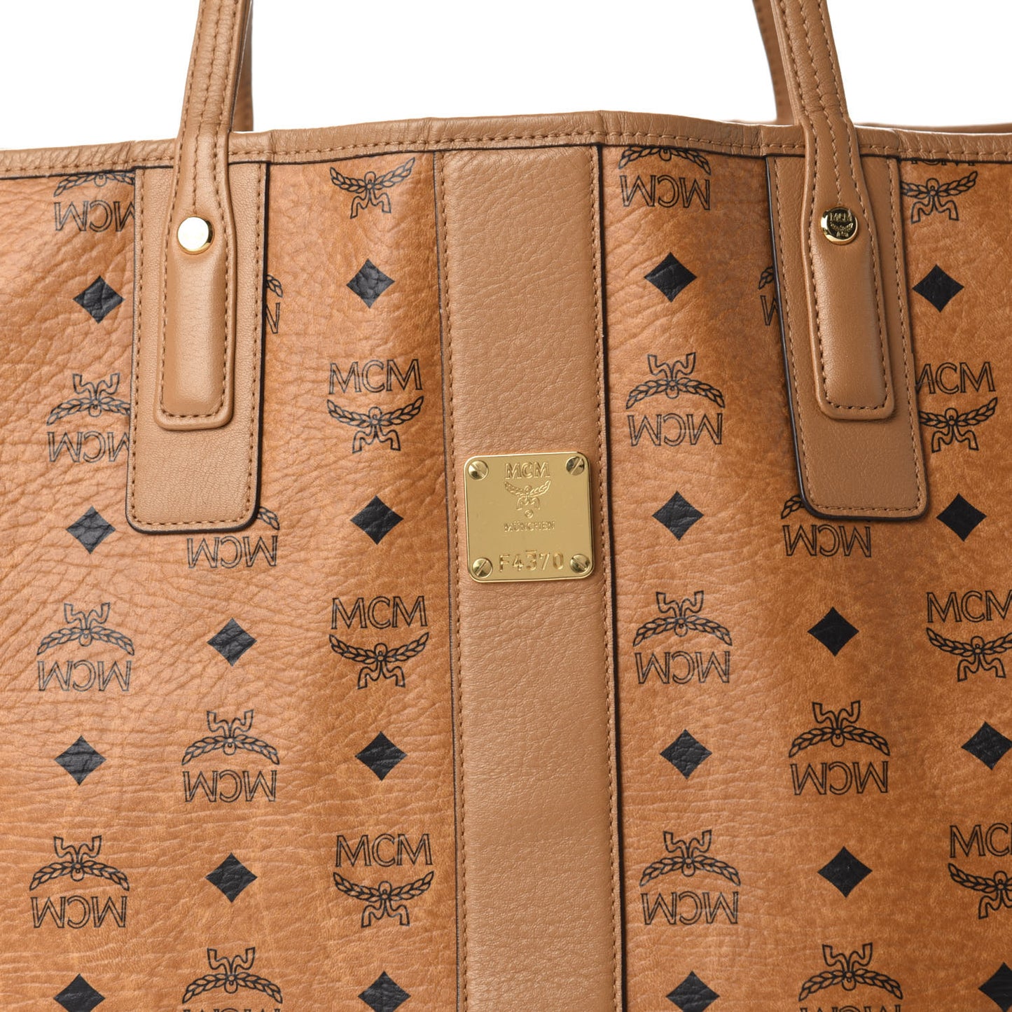 Visetos Large Liz Reversible Shopper Tote Cognac