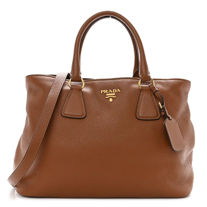 Prada Vitello Daino Zip Tote Cannella 1 of 10