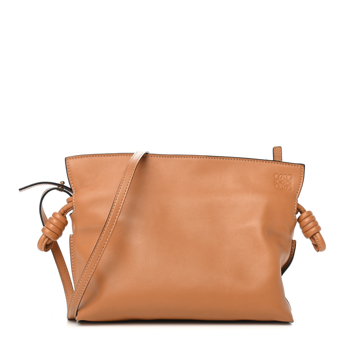 Nappa Mini Flamenco Knot Clutch Warm Desert