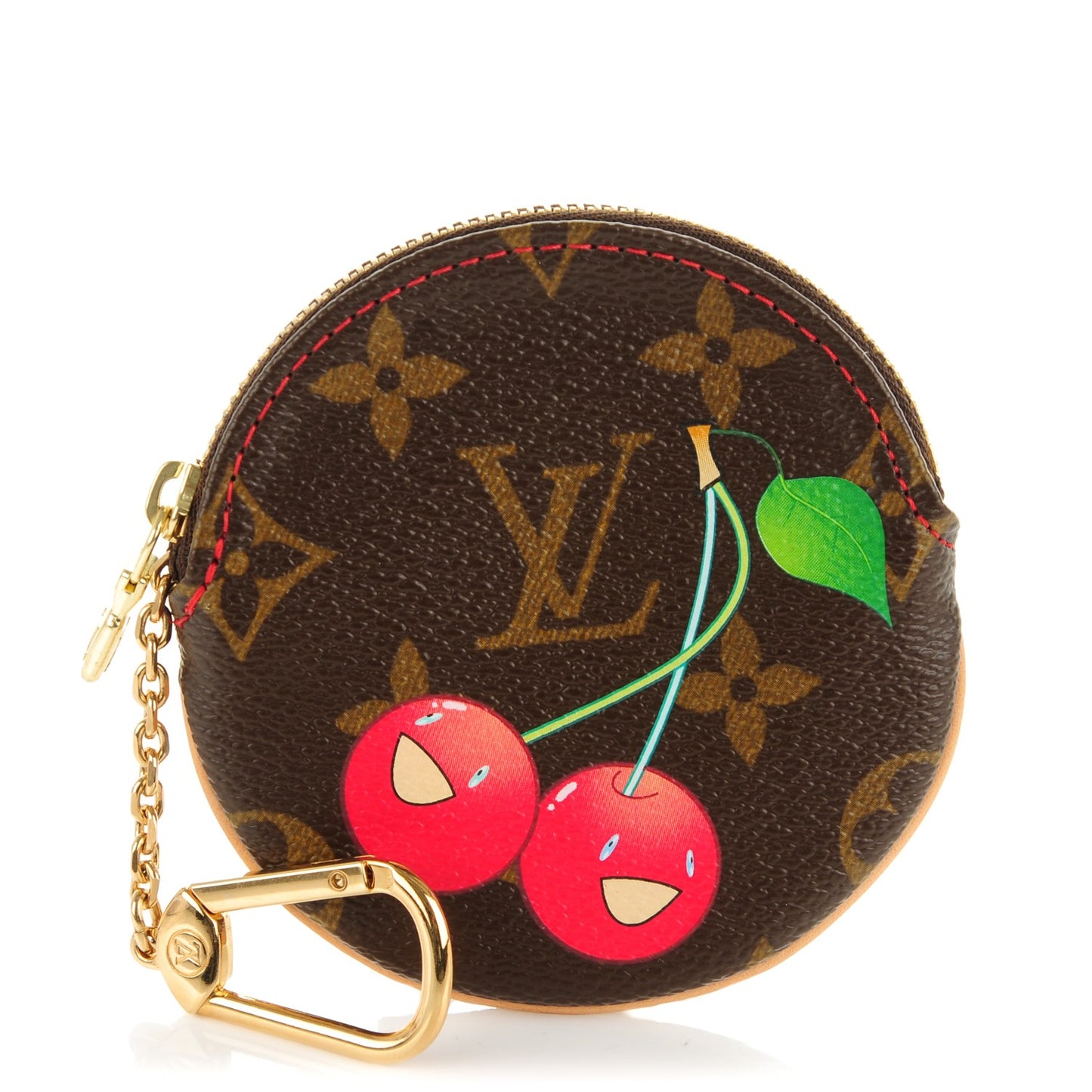 Monogram Cerises Round Coin Purse