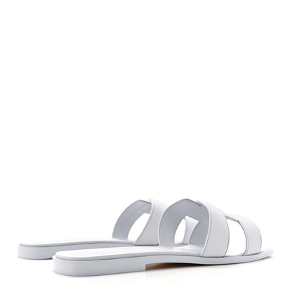 Hermes Epsom Oran Sandals 39.5 Bleu Glacier 5 of 13
