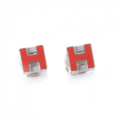 Hermes Enamel Cage d H Earrings Red 1 of 5