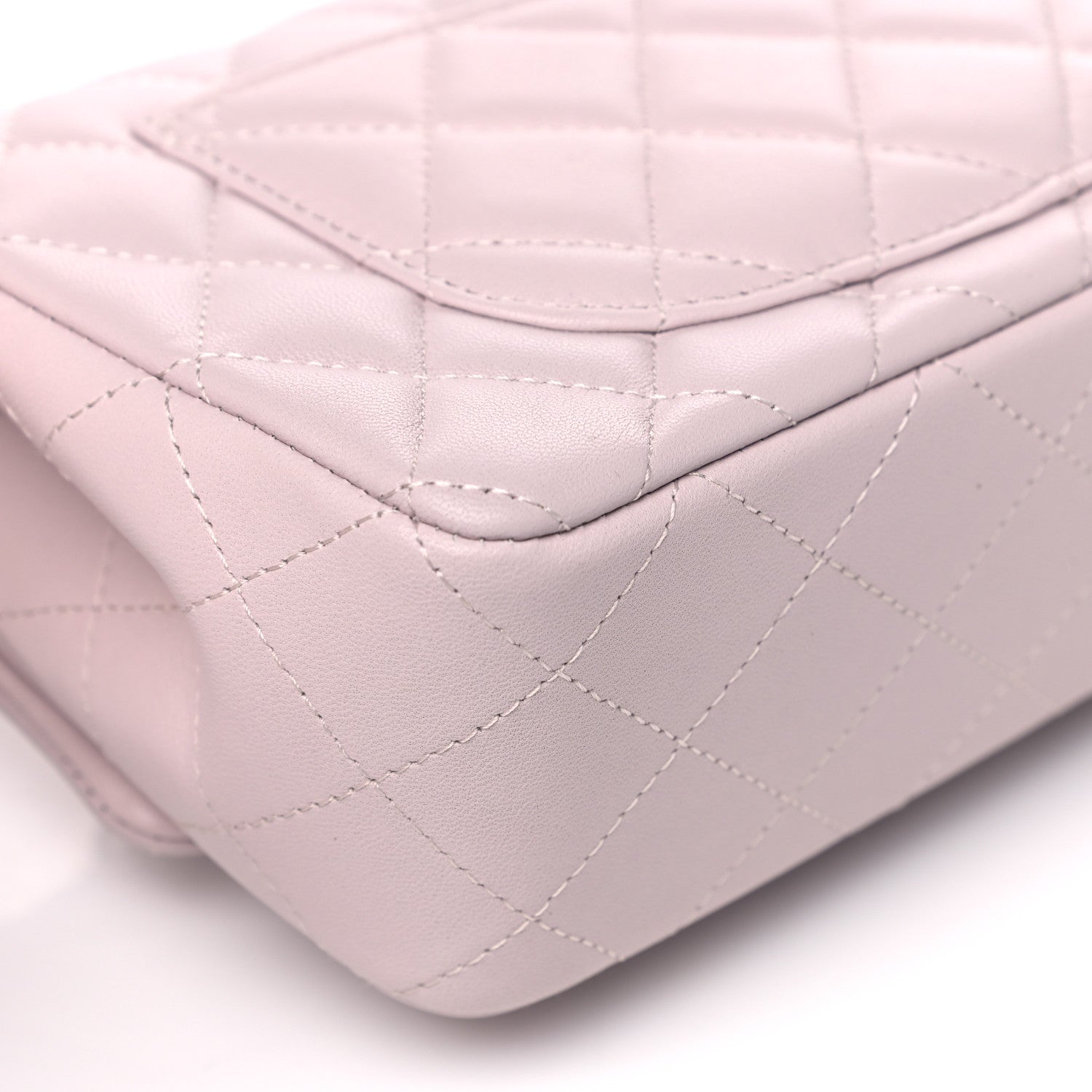 Chanel Lambskin Quilted Mini Rectangular Flap Light Purple 11 of 13