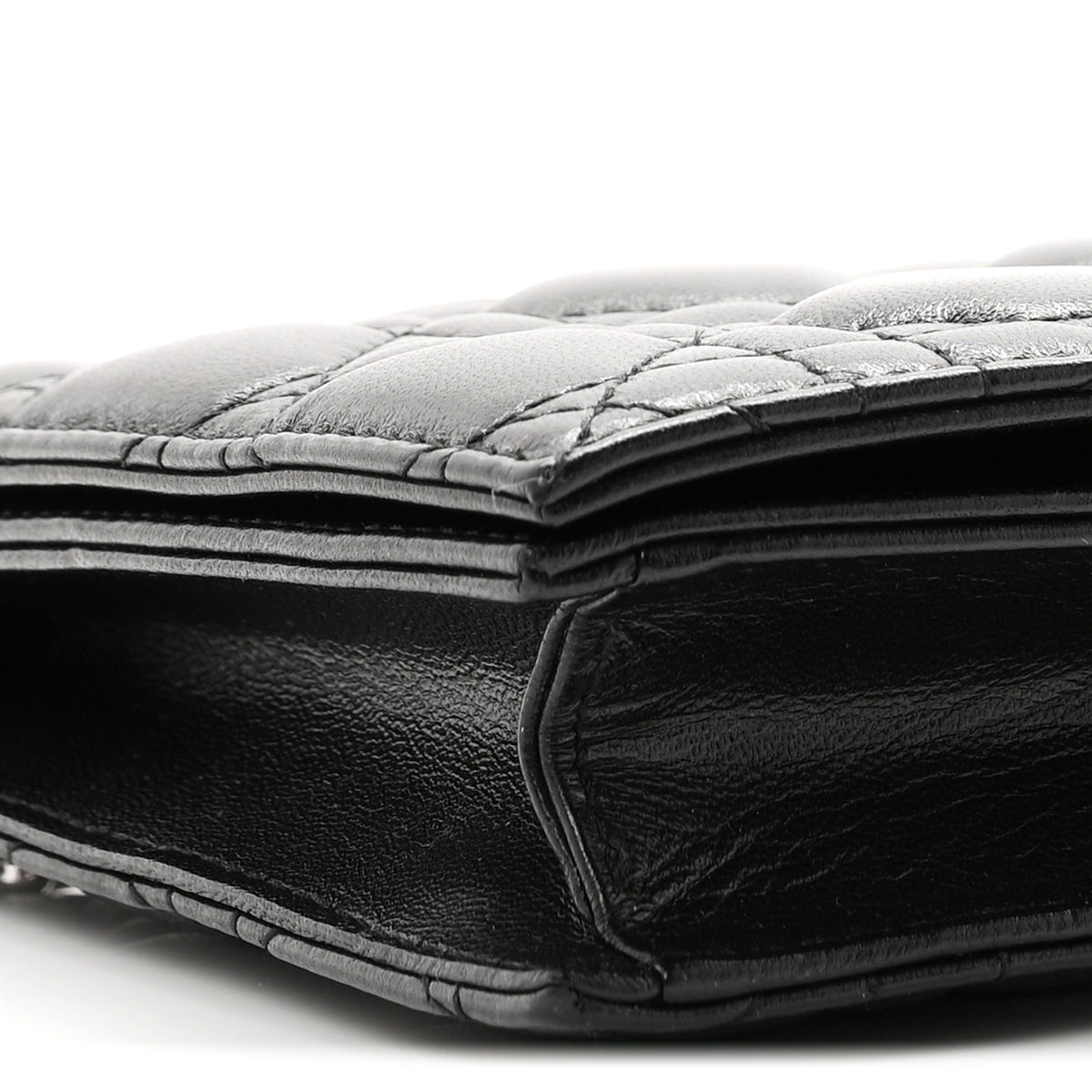 Christian Dior Lambskin Cannage Lady Dior Convertible Clutch Black 8 of 9
