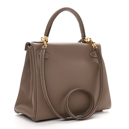 Hermes Togo Kelly Retourne 28 Etoupe 3 of 11