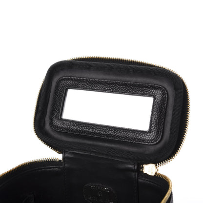 Chanel Caviar Vanity Cosmetic Case Black 4 of 13