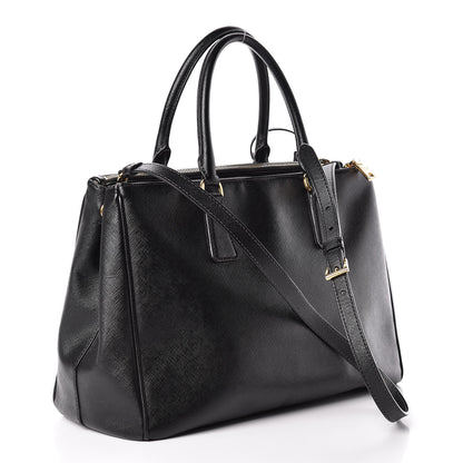 Prada Saffiano Medium Galleria Double Zip Tote Black 4 of 29
