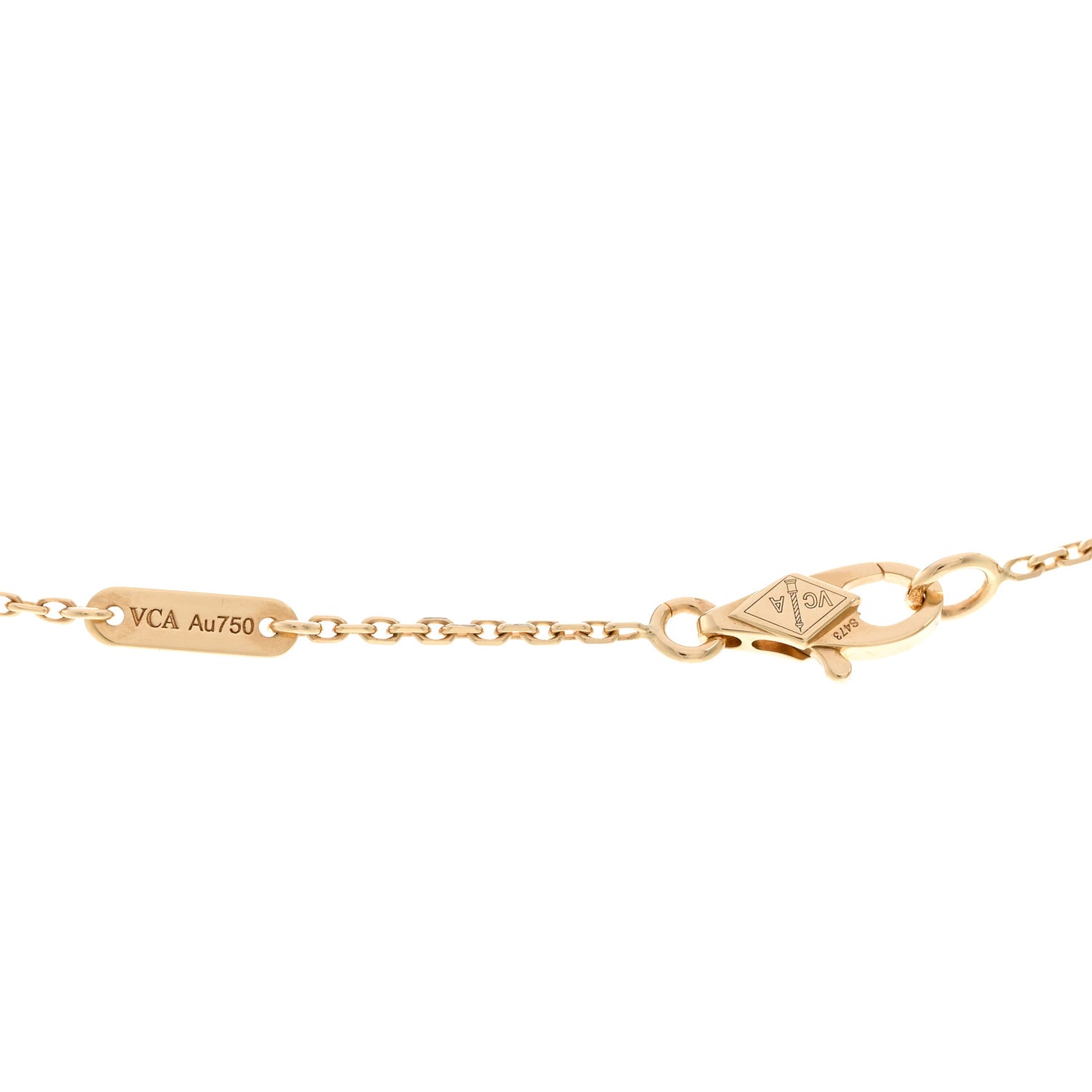 18K Yellow Gold Mother of Pearl Sweet Alhambra Pendant Necklace