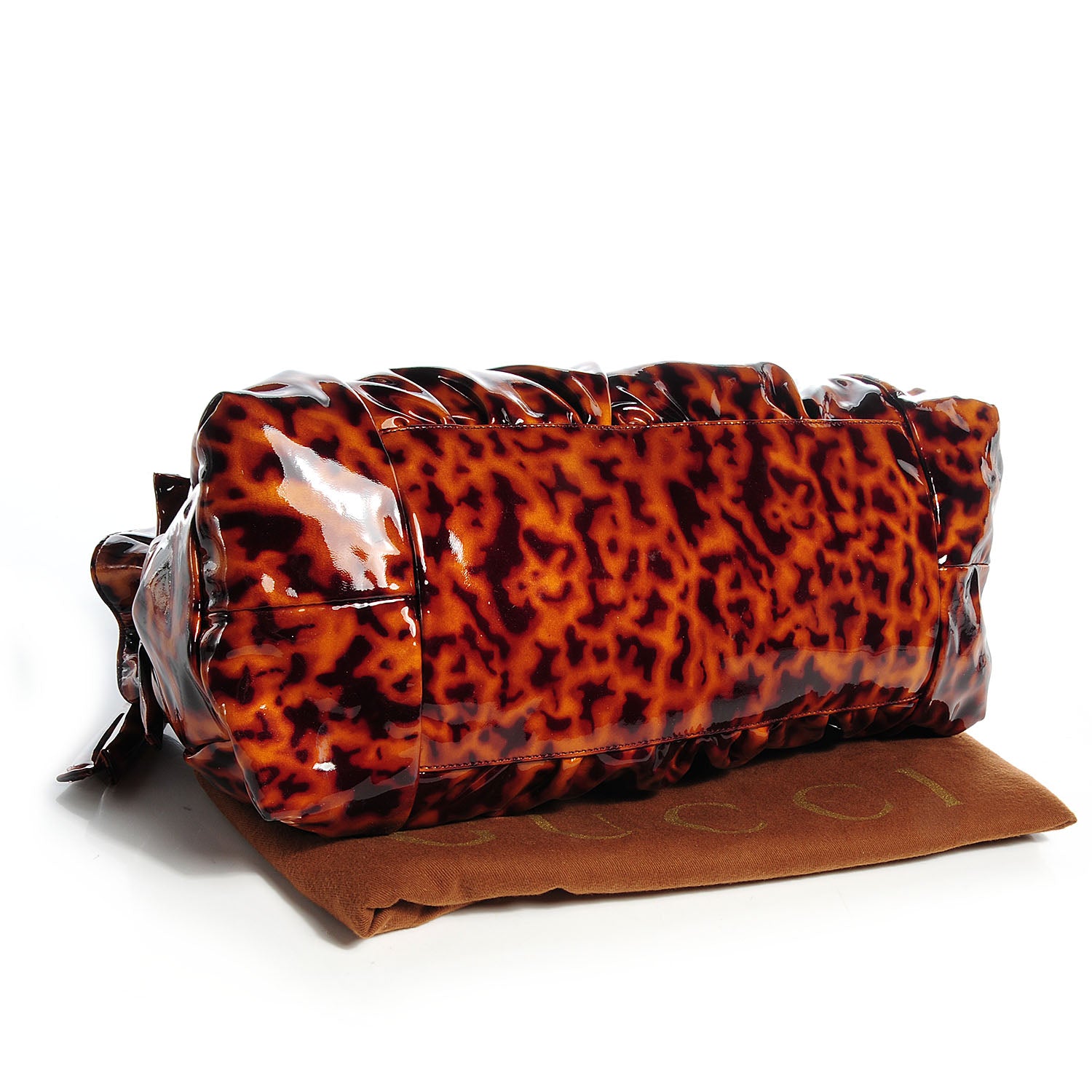 Gucci Patent Leather Small Hysteria Tortoise Brown 4 of 7