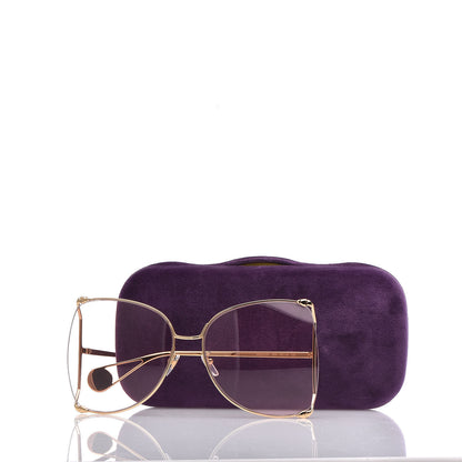 Gucci Metal Oversized Round Sunglasses GG0252S Gold Pink 7 of 7