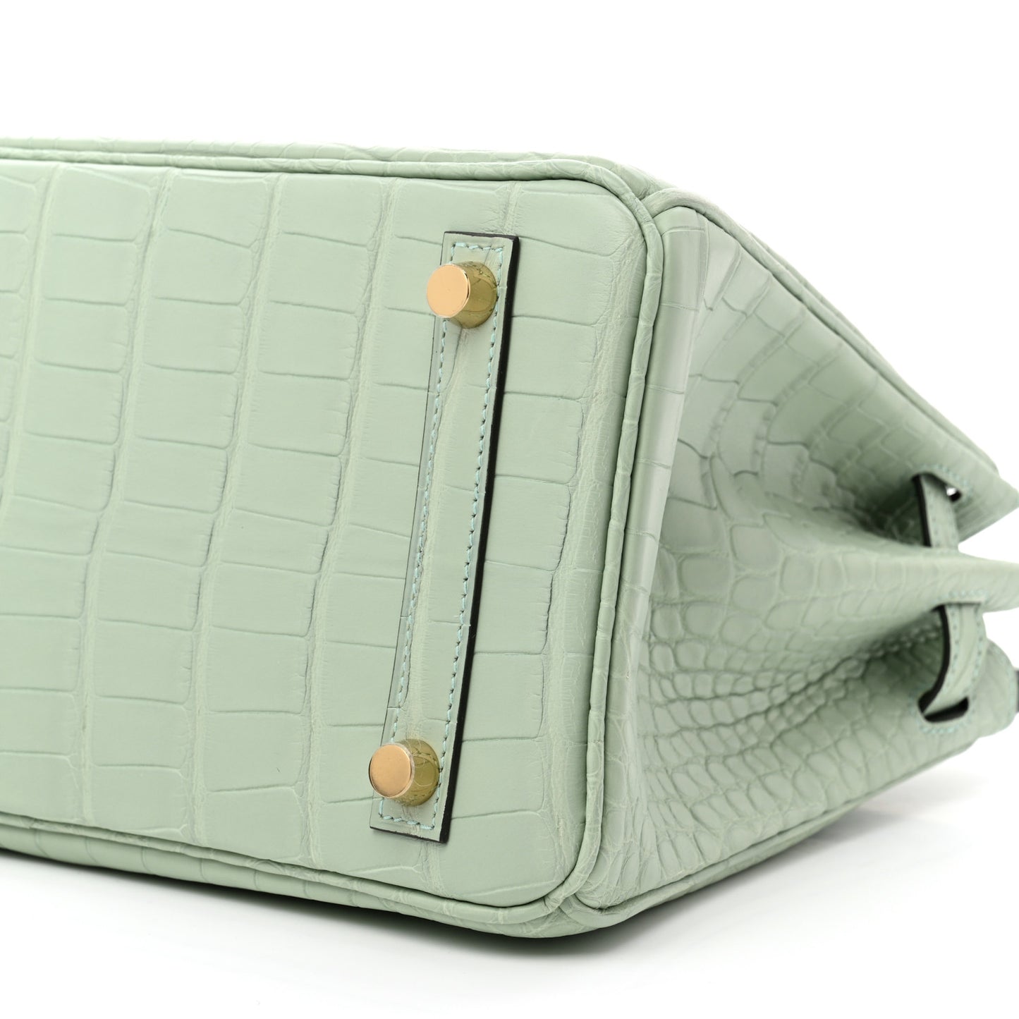 Matte Alligator Birkin 25 Vert D'eau