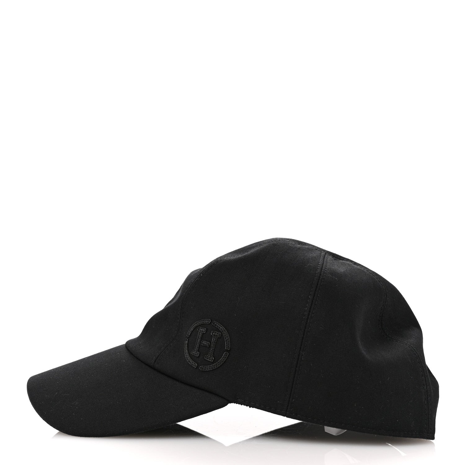 Hermes Cotton Miles H Circle Hat 58 Black 4 of 9