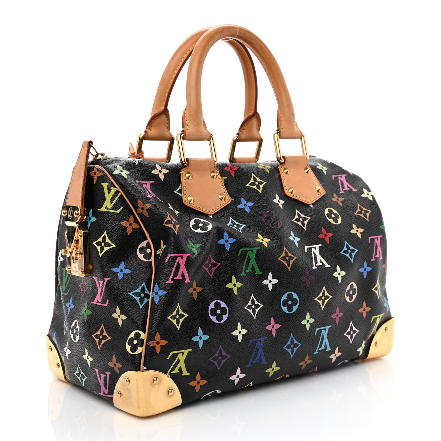 Louis Vuitton Monogram Multicolor Speedy 30 Black 3 of 13