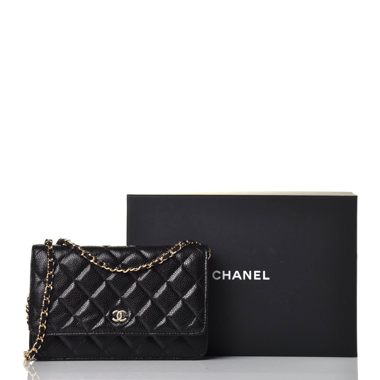 Chanel Caviar Quilted Wallet On Chain WOC Black 9 of 9