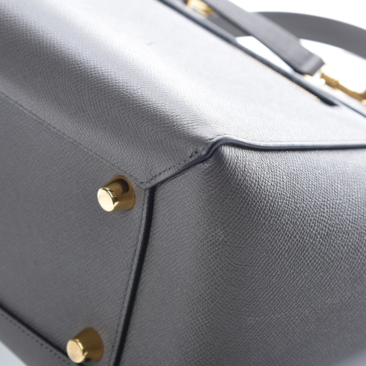 Grained Calfskin Mini Belt Bag Grey