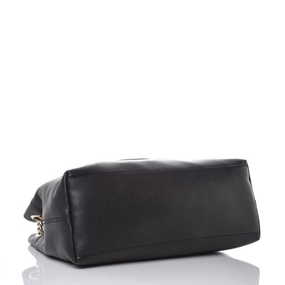 Gucci Pebbled Calfskin Medium Soho Chain Shoulder Bag Black 4 of 7